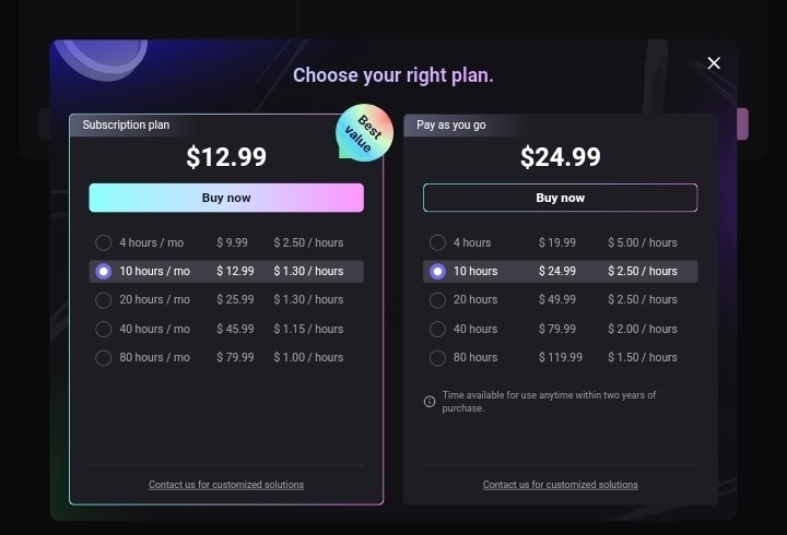 noise reducer subscription plan